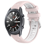 22mm Sports Two-Color Steel Buckle Silicone Watch Band, For Samsung Galaxy Watch3 45mm, For Samsung Galaxy Watch 46mm, For Samsung Gear S3 Classic, For Samsung Gear S3 Frontier