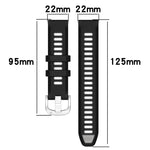 22mm Sports Two-Color Steel Buckle Silicone Watch Band, For Samsung Galaxy Watch3 45mm, For Samsung Galaxy Watch 46mm, For Samsung Gear S3 Classic, For Samsung Gear S3 Frontier