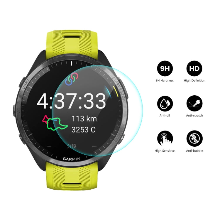 For Garmin Forerunner 965 ENKAY 0.2mm 9H Tempered Glass Screen Protector Watch Film, 1pcs, 2pcs, 5pcs, 10pcs
