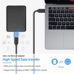 محول JUNSUNMAY USB-C / Type-C أنثى إلى ذكر USB 3.0 Micro B، قطعة واحدة، قطعتان
