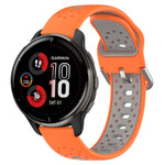 20mm Breathable Two-Color Silicone Watch Band, For Garmin Vivoactive3 Music, For Garmin Venu 2 Plus, For Garmin Approach S40