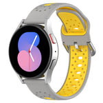 20mm Breathable Two-Color Silicone Watch Band, For Samsung Galaxy Watch Active 2 44mm, For Samsung Galaxy Watch 42mm, For Samsung Galaxy Watch 6 44mm