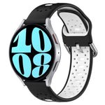 20mm Breathable Two-Color Silicone Watch Band, For Samsung Galaxy Watch Active 2 44mm, For Samsung Galaxy Watch 42mm, For Samsung Galaxy Watch 6 44mm