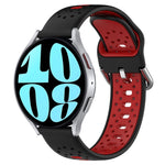 20mm Breathable Two-Color Silicone Watch Band, For Samsung Galaxy Watch Active 2 44mm, For Samsung Galaxy Watch 42mm, For Samsung Galaxy Watch 6 44mm