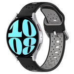 20mm Breathable Two-Color Silicone Watch Band, For Samsung Galaxy Watch Active 2 44mm, For Samsung Galaxy Watch 42mm, For Samsung Galaxy Watch 6 44mm