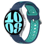 20mm Breathable Two-Color Silicone Watch Band, For Samsung Galaxy Watch Active 2 44mm, For Samsung Galaxy Watch 42mm, For Samsung Galaxy Watch 6 44mm