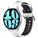 20mm Breathable Two-Color Silicone Watch Band, For Samsung Galaxy Watch 6 40mm, For Samsung Galaxy Watch 6 Classic 43mm