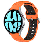 20mm Breathable Two-Color Silicone Watch Band, For Samsung Galaxy Watch 6 40mm, For Samsung Galaxy Watch 6 Classic 43mm