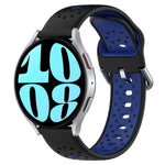 20mm Breathable Two-Color Silicone Watch Band, For Samsung Galaxy Watch 6 40mm, For Samsung Galaxy Watch 6 Classic 43mm