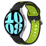 20mm Breathable Two-Color Silicone Watch Band, For Samsung Galaxy Watch 6 40mm, For Samsung Galaxy Watch 6 Classic 43mm