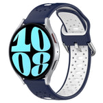 20mm Breathable Two-Color Silicone Watch Band, For Samsung Galaxy Watch 6 40mm, For Samsung Galaxy Watch 6 Classic 43mm