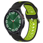 20mm Breathable Two-Color Silicone Watch Band, For Samsung Galaxy Watch 5 44mm, For Samsung Galaxy Watch 6 Classic 47mm, For Samsung Galaxy Watch 5 40mm