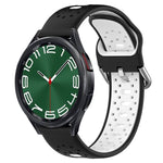 20mm Breathable Two-Color Silicone Watch Band, For Samsung Galaxy Watch 6 40mm, For Samsung Galaxy Watch 6 Classic 43mm