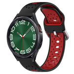 20mm Breathable Two-Color Silicone Watch Band, For Samsung Galaxy Watch 6 40mm, For Samsung Galaxy Watch 6 Classic 43mm