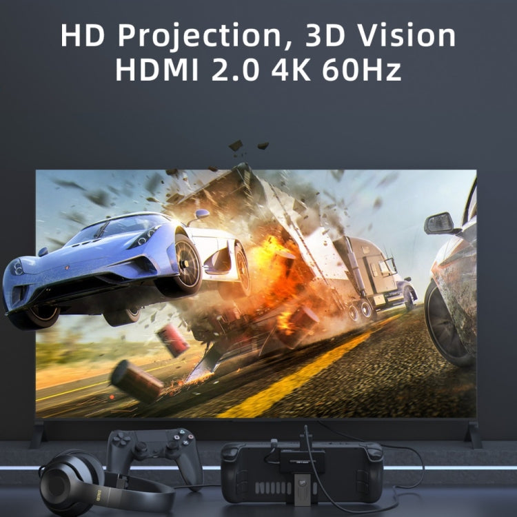 V266 For Steam Deck 5 in 1 Bracket Docking Station Charging Base Support 4K/60Hz USB3.0, V266 5 in 1