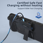 V266 For Steam Deck 5 in 1 Bracket Docking Station Charging Base Support 4K/60Hz USB3.0, V266 5 in 1