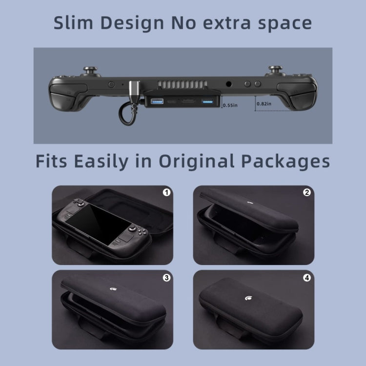 V266 For Steam Deck 5 in 1 Bracket Docking Station Charging Base Support 4K/60Hz USB3.0, V266 5 in 1