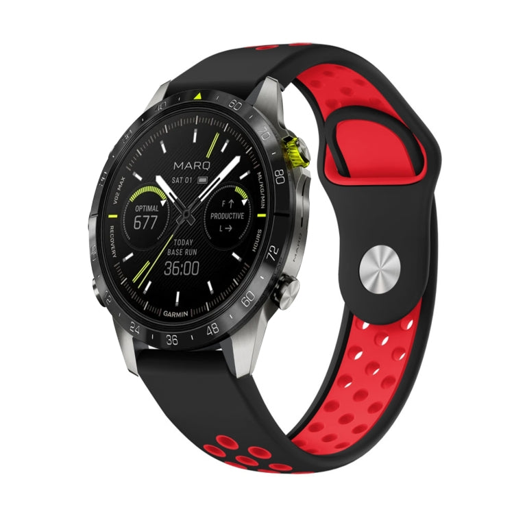 22mm Sports Breathable Silicone Watch Band, For Garmin MARQ Athlete Gen 2, For Garmin Instinct Crossover, For Garmin Instinct Crossover Solar, For Garmin Fenix 7