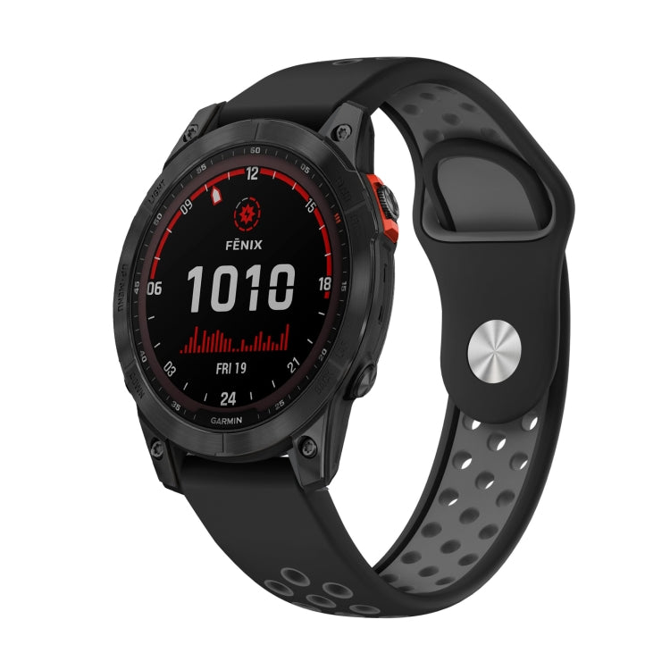 22mm Sports Breathable Silicone Watch Band, For Garmin Fenix 7 Solar, For Garmin Fenix 7 Sapphire Solar, For Garmin EPIX Gen 2, For Garmin Approach S62