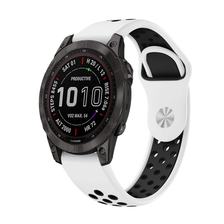 22mm Sports Breathable Silicone Watch Band, For Garmin Fenix 7 Solar, For Garmin Fenix 7 Sapphire Solar, For Garmin EPIX Gen 2, For Garmin Approach S62