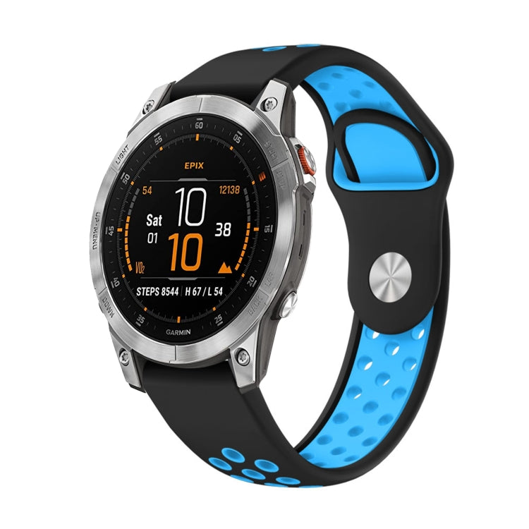22mm Sports Breathable Silicone Watch Band, For Garmin Fenix 7 Solar, For Garmin Fenix 7 Sapphire Solar, For Garmin EPIX Gen 2, For Garmin Approach S62
