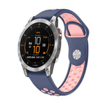 22mm Sports Breathable Silicone Watch Band, For Garmin Fenix 7 Solar, For Garmin Fenix 7 Sapphire Solar, For Garmin EPIX Gen 2, For Garmin Approach S62