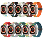 Rainbow Dots Silicone Magnetic Black Buckle Watch Band, For Apple Watch 38mm