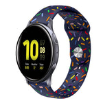 Sports Rainbow Dots Silicone Buckle Watch Band, For Samsung Galaxy Watch 4 40mm / 44mm, For Samsung Galaxy Watch 4 Classic 42mm / 46mm