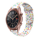 Sports Rainbow Dots Silicone Buckle Watch Band, For Samsung Galaxy Watch 4 40mm / 44mm, For Samsung Galaxy Watch 4 Classic 42mm / 46mm