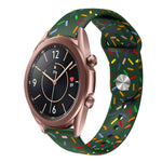 Sports Rainbow Dots Silicone Buckle Watch Band, For Samsung Galaxy Watch 4 40mm / 44mm, For Samsung Galaxy Watch 4 Classic 42mm / 46mm