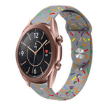 Sports Rainbow Dots Silicone Buckle Watch Band, For Samsung Galaxy Watch 4 40mm / 44mm, For Samsung Galaxy Watch 4 Classic 42mm / 46mm