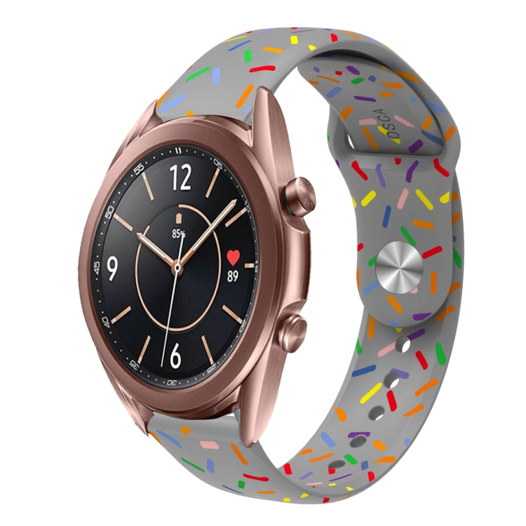 Sports Rainbow Dots Silicone Buckle Watch Band, For Samsung Galaxy Watch 4 40mm / 44mm, For Samsung Galaxy Watch 4 Classic 42mm / 46mm
