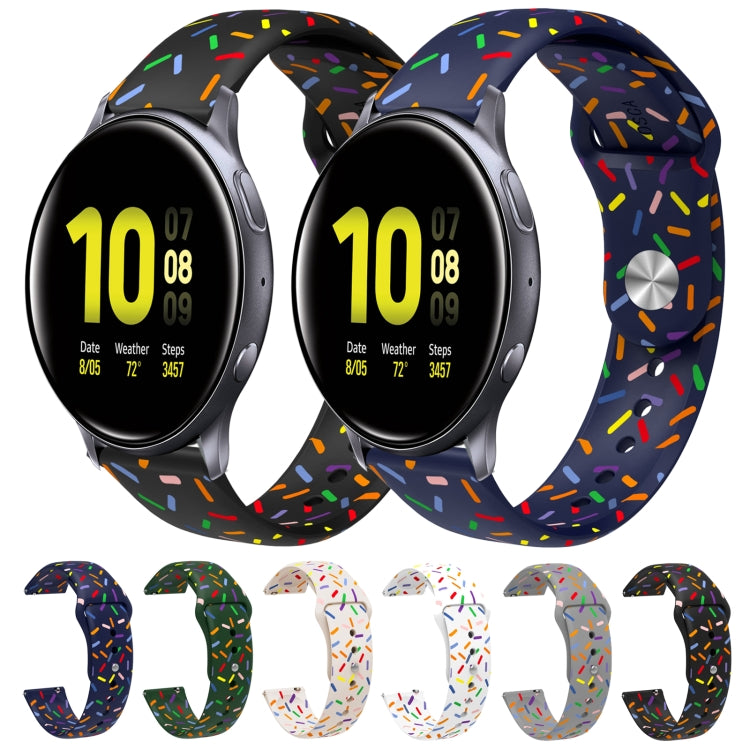 Sports Rainbow Dots Silicone Buckle Watch Band, For Samsung Galaxy Watch 4 40mm / 44mm, For Samsung Galaxy Watch 4 Classic 42mm / 46mm