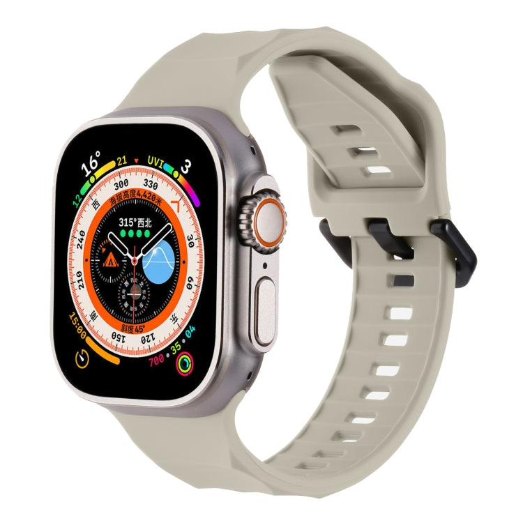 Ripple Silicone Sports Watch Band, For Apple Watch Ultra 49mm, For Apple Watch 8 45mm, For Apple Watch SE 2022 44mm