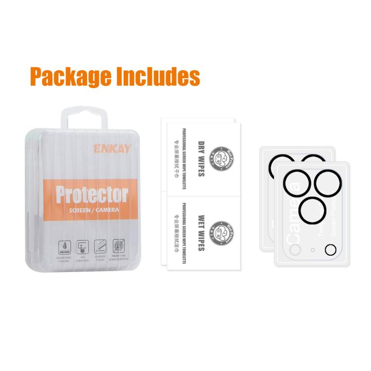 2pcs ENKAY Hat-Prince 9H Rear Camera Lens Tempered Glass Film, For iPhone 18 Pro, For iPhone 18 Pro Max, For iPhone 17 Pro Max, For iPhone 17 Pro, For iPhone 17, For iPhone Air, For iPhone 16 Pro / 16 Pro Max, For iPhone 16 / 16 Plus                   ...