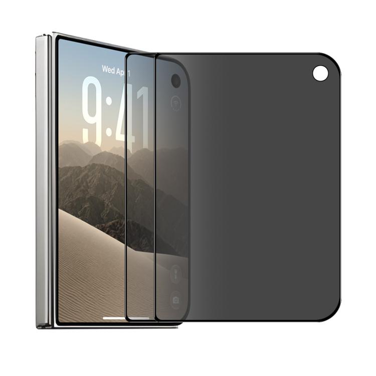 2pcs ENKAY Hat-Prince 28° Anti-peeping Tempered Glass Protector Full Screen Film, For iPhone Duo Outer Screen, For iPhone 18 Pro, For iPhone 18 Pro Max, For iPhone 17 Pro Max, For iPhone 17 Pro, For iPhone 17, For iPhone Air, For iPhone 16 Pro Max     ...