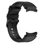 Silicone Leather Black Buckle Watch Band, For Samsung Galaxy Watch 6 Classic, For Samsung Galaxy Watch 6