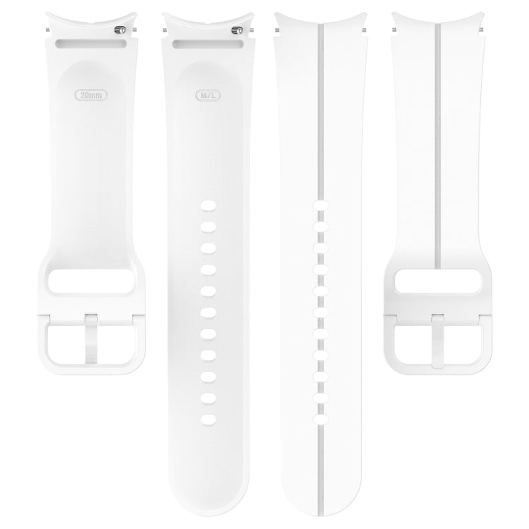 Grooved Color Buckle Silicone Watch Band, For Samsung Galaxy Watch 6 / 6 Classic