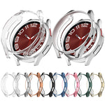 Electroplated TPU Half Pack Hollow Watch Protective Case, For Samsung Galaxy Watch6 Classic 47mm, For Samsung Galaxy Watch6 Classic 43mm