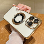 غطاء هاتف TPU مطلي بالكهرباء مع دعم MagSafe، لهواتف iPhone 17e / 16e، iPhone 17 Pro Max، iPhone 17 Pro، iPhone 17، iPhone Air، iPhone 16 Pro Max