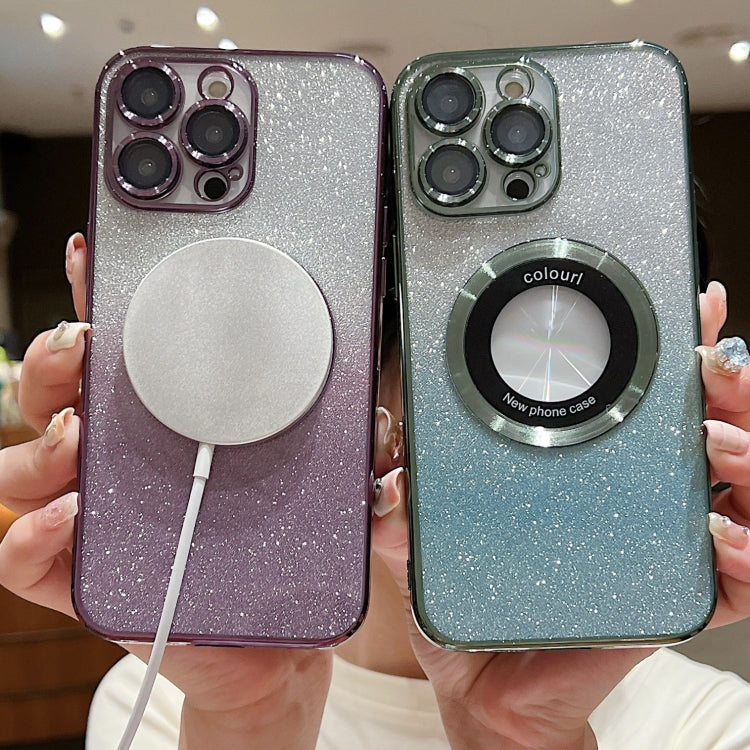 Gradient Glitter Electroplating MagSafe TPU Phone Case, For iPhone 17e / 16e, For iPhone 17 Pro Max, For iPhone 17 Pro, For iPhone 17, For iPhone Air, For iPhone 16 Pro Max