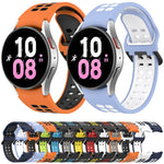 Two-Color Breathable Silicone Watch Band, For Samsung  Galaxy Watch 4 Classic 42mm
