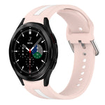Two-Color Silicone Watch Band, For Samsung  Galaxy Watch 4 Classic 46mm, For Samsung  Galaxy Watch 4 Classic 42mm