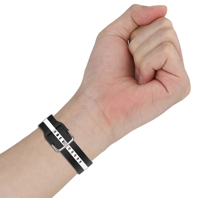 Two-Color Silicone Watch Band, For Samsung  Galaxy Watch 4 Classic 46mm, For Samsung  Galaxy Watch 4 Classic 42mm