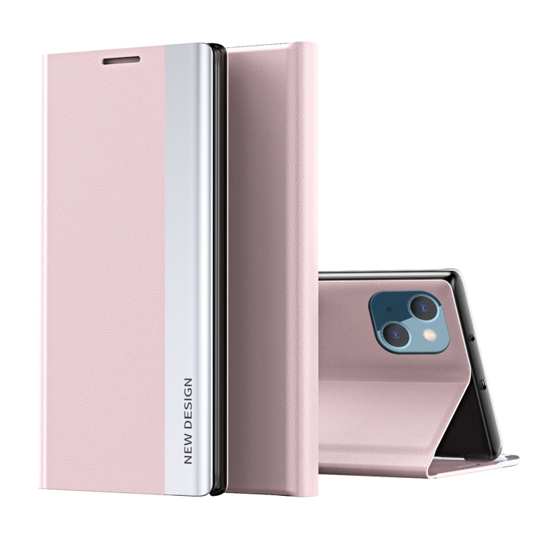 Side Electroplated Adsorption Leather Phone Case, For iPhone 15