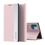 Side Electroplated Adsorption Leather Phone Case, For iPhone 16 Pro, For iPhone 16 Plus, For iPhone 16, For iPhone 15 Pro Max, For iPhone 15 Pro, For iPhone 15 Plus