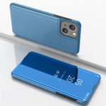Plated Mirror Horizontal Flip Leather Phone Case with Holder, For iPhone 16 Pro, For iPhone 16 Plus, For iPhone 16, For iPhone 15 Pro Max, For iPhone 15 Pro, For iPhone 15 Plus