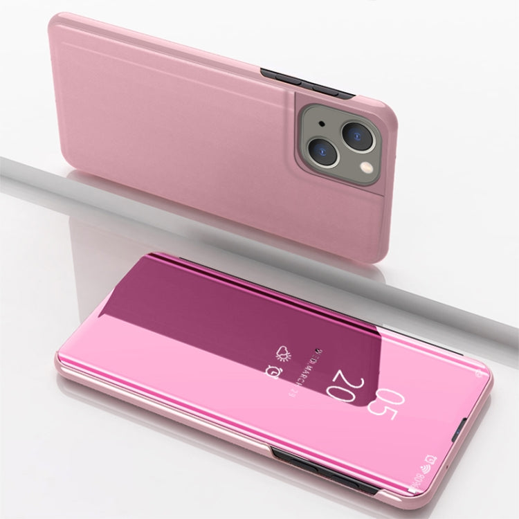 Plated Mirror Horizontal Flip Leather Phone Case with Holder, For iPhone 16 Pro, For iPhone 16 Plus, For iPhone 16, For iPhone 15 Pro Max, For iPhone 15 Pro, For iPhone 15 Plus
