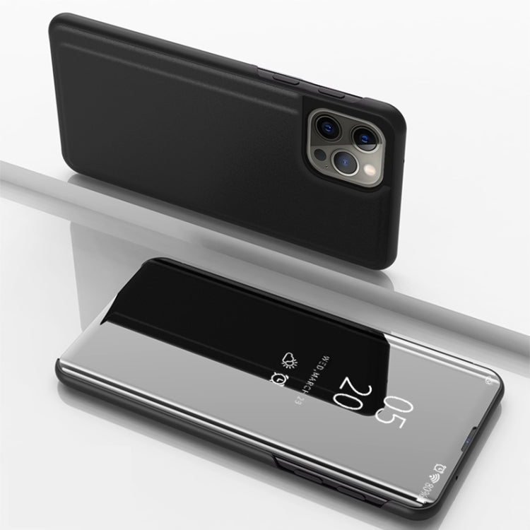 Plated Mirror Horizontal Flip Leather Phone Case with Holder, For iPhone 16 Pro, For iPhone 16 Plus, For iPhone 16, For iPhone 15 Pro Max, For iPhone 15 Pro, For iPhone 15 Plus