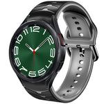 سوار ساعة سيليكون بنقشة منحنية، لساعات Samsung Galaxy Watch 6 Classic مقاس 47 مم، لساعات Samsung Galaxy Watch 6 مقاس 44 مم، لساعات Samsung Galaxy Watch 6 مقاس 40 مم